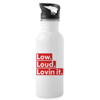 LOW LOUD LOVIN IT - 20 oz Water Bottle - white - Right