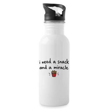 Fries Smile Kawaii Snack Tee - 20 oz Water Bottle - white - Right