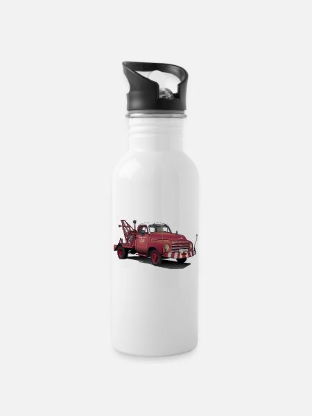 Tow Truck - 20 oz Water Bottle - white