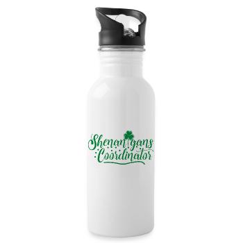 Shenanigans Coordinator Shamrock Clover - 20 oz Water Bottle - white - Right