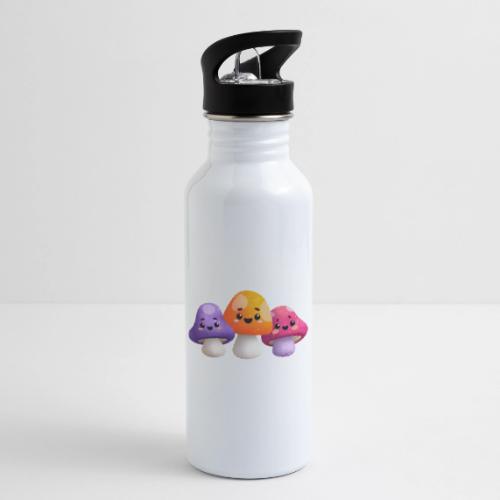 Colorful Mushroom Companions - 20 oz Water Bottle