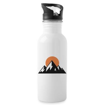Mountains Sun Alps Panorama - 20 oz Water Bottle - white - Right