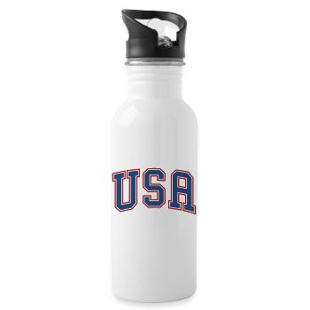 USA Patriotic American US 4th Of July - 20 oz Water Bottle - white - Right