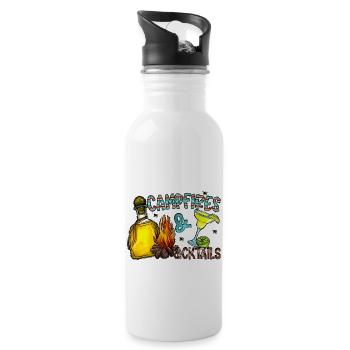 Campfires And Cocktails - 20 oz Water Bottle - white - Right
