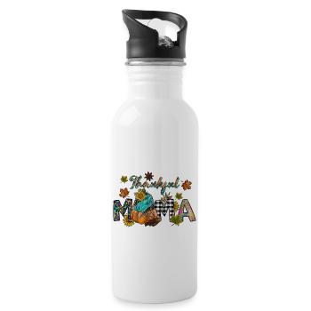 Thankful Mama - 20 oz Water Bottle - white - Right