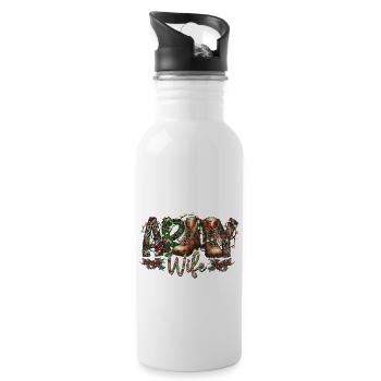 Army Wife - 20 oz Water Bottle - white - Right