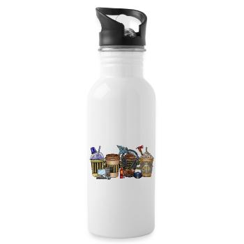 Police Coffee - 20 oz Water Bottle - white - Right