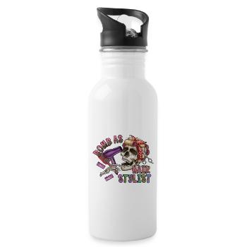 Bomb As Hair Stylist - 20 oz Water Bottle - white - Right