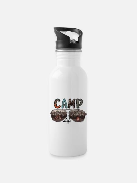 Camp Life - 20 oz Water Bottle - white