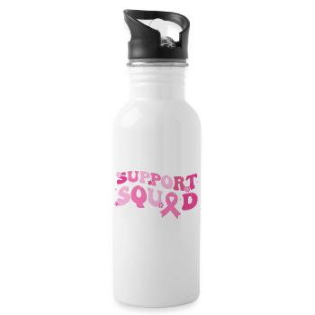 Breast Cancer Warrior Support Squad Breast Cancer - 20 oz Water Bottle - white - Right