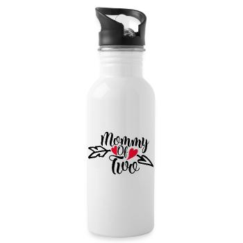 Mommy Of Two - 20 oz Water Bottle - white - Right