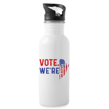 Vote We re Ruthless Women s Rights Feminist Rbg - 20 oz Water Bottle - white - Right
