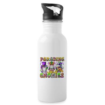 Parading With My Gnomies - 20 oz Water Bottle - white - Right