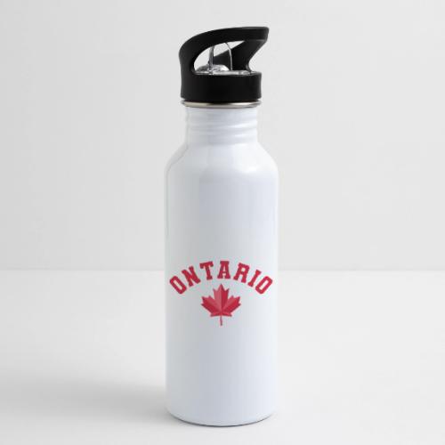 Ontario with maple leaf - 20 oz Water Bottle