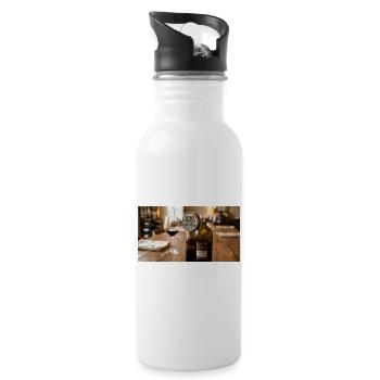 Wine-stoppers are for quitters. - 20 oz Water Bottle - white - Right
