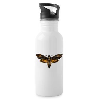 Death's head Hawkmoth Acherontia atropos - 20 oz Water Bottle - white - Right