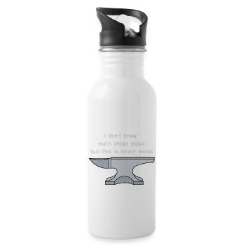 Heavy Metal Music - 20 oz Water Bottle - white - Right