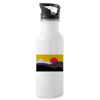 Colors of Jiu Jitsu Belts Minimalist Sun - 20 oz Water Bottle - white - Right