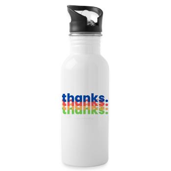 Thanks for everything - 20 oz Water Bottle - white - Right