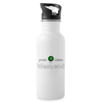 weekend finally weekend Saturday Sunday Friday - 20 oz Water Bottle - white - Right