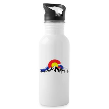 Colorado Crest Skyline Pulse - 20 oz Water Bottle - white - Right