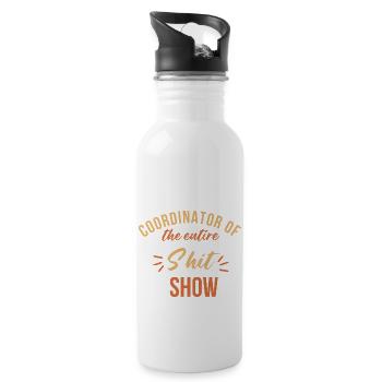 coordinator of the entire shit show - 20 oz Water Bottle - white - Right