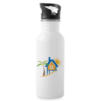 beach house - 20 oz Water Bottle - white - Right