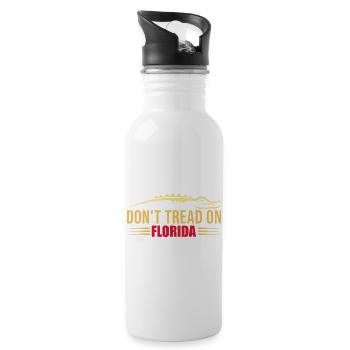 Dont Tread On Florida Alligator - 20 oz Water Bottle - white - Right