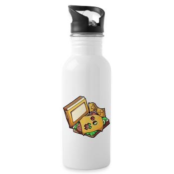 Sticker Game Sandwich Console - 20 oz Water Bottle - white - Right