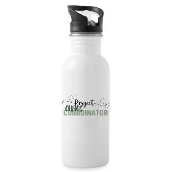 Funny Project Coordinator Design - 20 oz Water Bottle - white - Right
