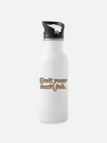 Quit Your Toxic Job - 20 oz Water Bottle - white