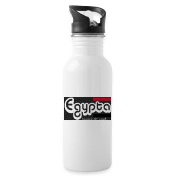 Egyptia Soul Scroll Logo modern font - 20 oz Water Bottle - white - Right