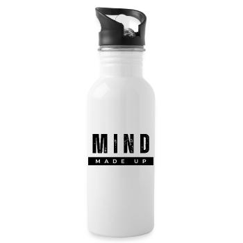 Made Up Typography on Black - 20 oz Water Bottle - white - Right