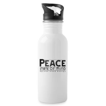 Peace State of Mind - 20 oz Water Bottle - white - Right