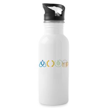 Craft Beer Brewer - 20 oz Water Bottle - white - Right