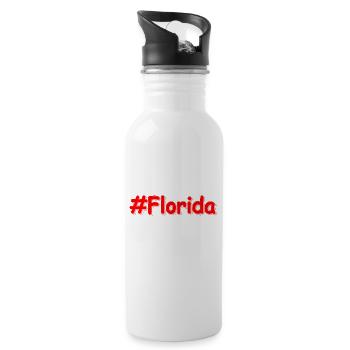 "#Florida " Cute Design. Buy Now - 20 oz Water Bottle - white - Right