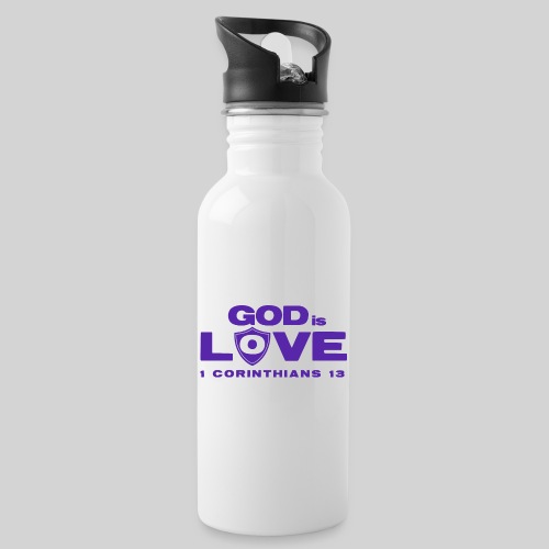 FF GOD IS LOVE PURPLE - 20 oz Water Bottle