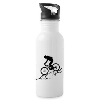 Mountain biking, Downhill biking - 20 oz Water Bottle - white - Right