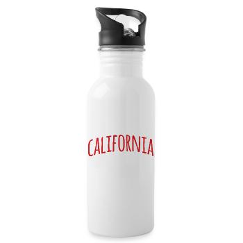 california - 20 oz Water Bottle - white - Right