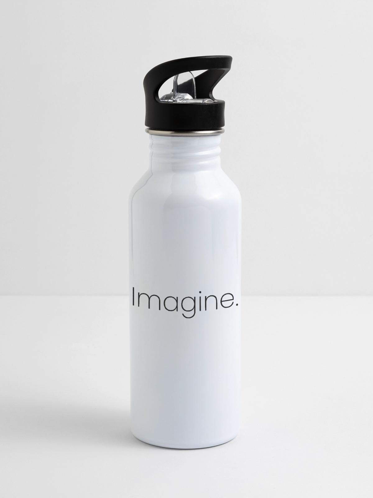 Imagine - 20 oz Water Bottle - white - Right
