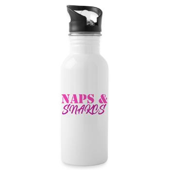 Naps & Snacks - 20 oz Water Bottle - white - Right