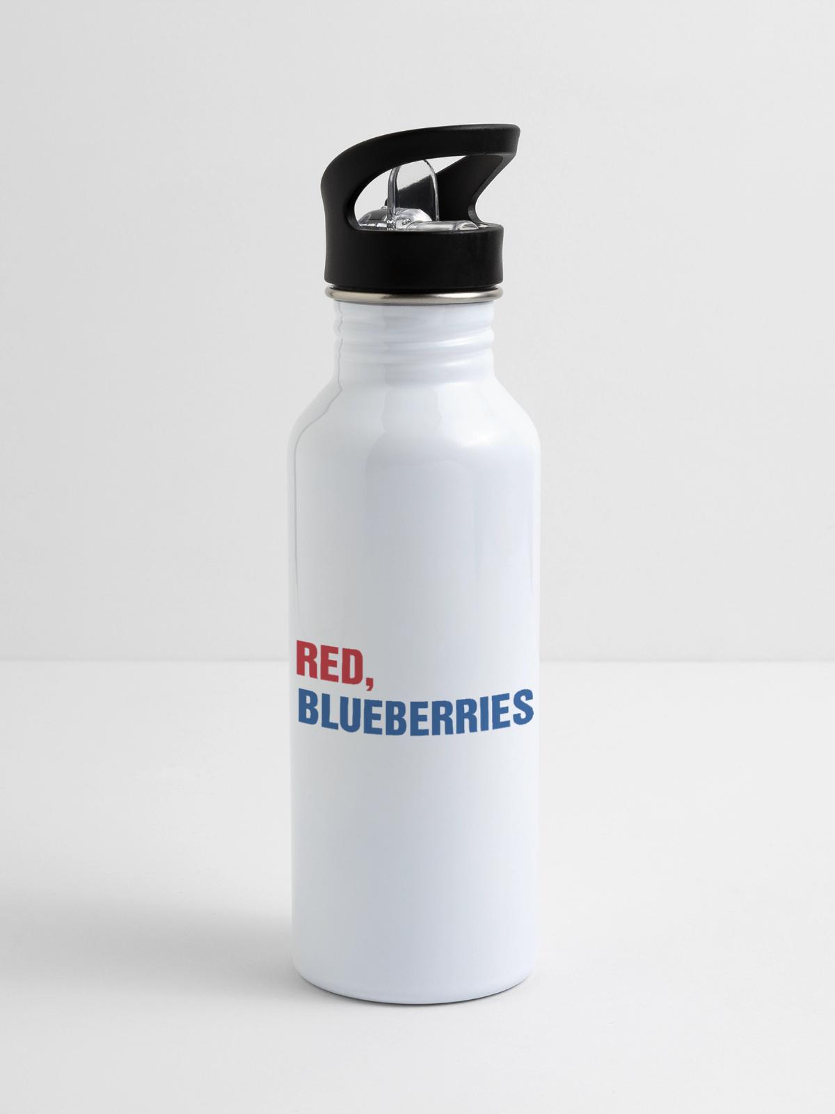 Red White Blueberries - 20 oz Water Bottle - white - Right