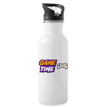 Game Time Retro Pixel Controller  - 20 oz Water Bottle - white - Right