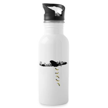 bombs away3 - 20 oz Water Bottle - white - Right