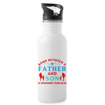 Father and son - 20 oz Water Bottle - white - Right