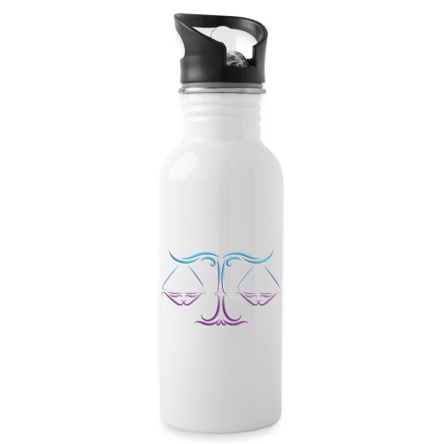 Libra Zodiac Scales of Justice Celtic Tribal - Water Bottle