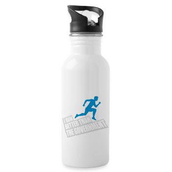 run better than government - 20 oz Water Bottle - white - Right