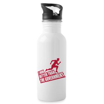 run better than government - 20 oz Water Bottle - white - Right