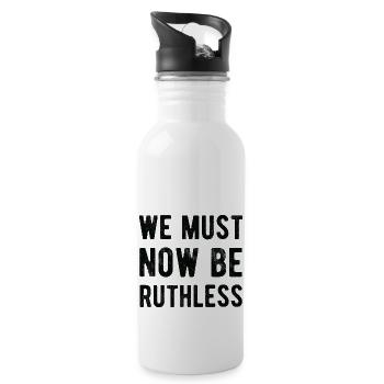 We Must Now Be Ruthless Feminism Rgb Notorius - 20 oz Water Bottle - white - Right