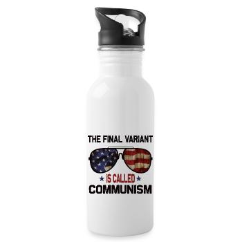 The Final Variant Is Called Communism - 20 oz Water Bottle - white - Right